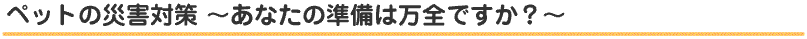 ペットの高齢化